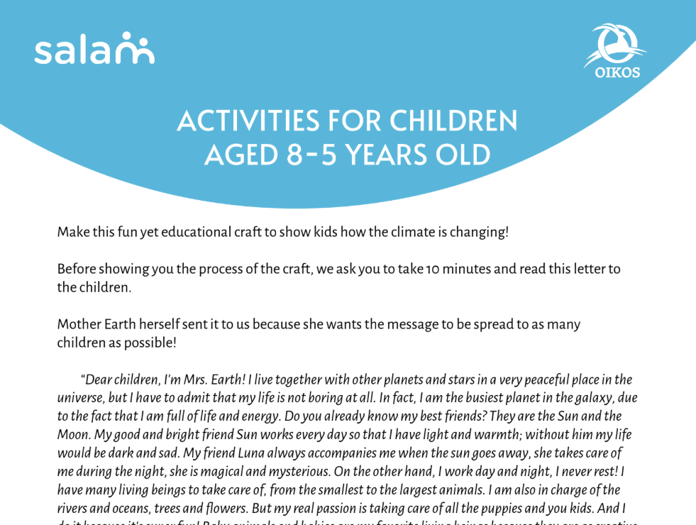 Activities For Children Aged 5-8 Years