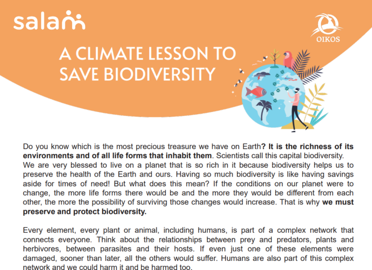 A Climate Lesson To Save Biodiversity